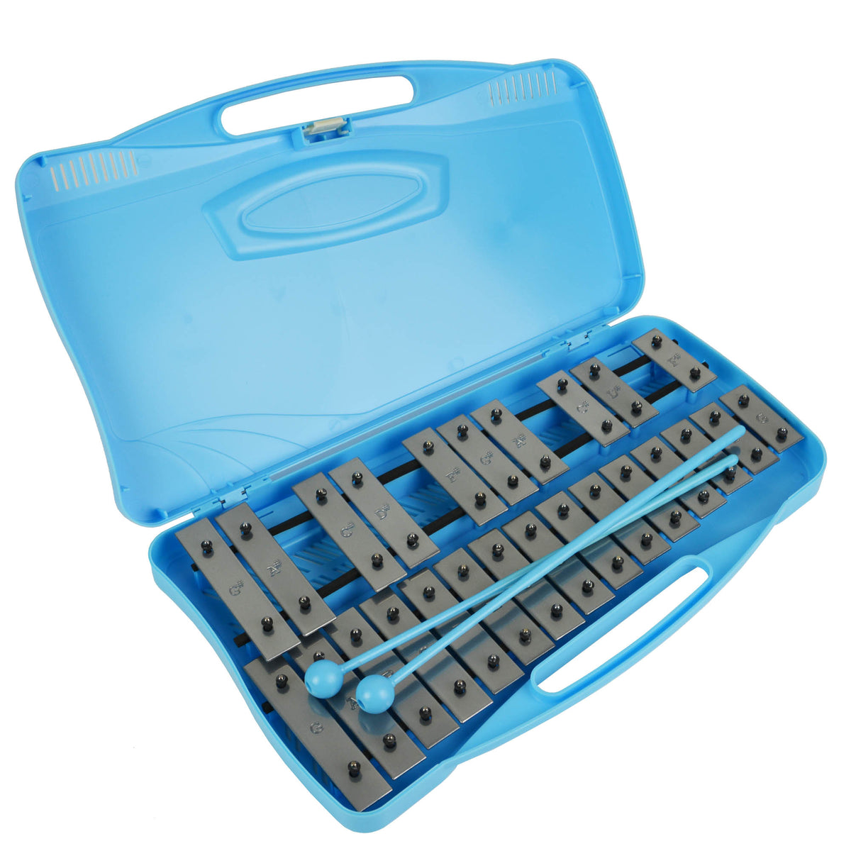 Xylophone Glockenspiel A-Star 25 Notes - Soprano Chromatique - Étui Rouge - Avec Maillets - Gamme G5 à G7