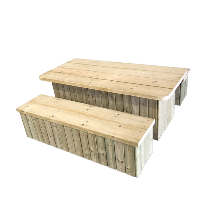 Chunky Table and Benches