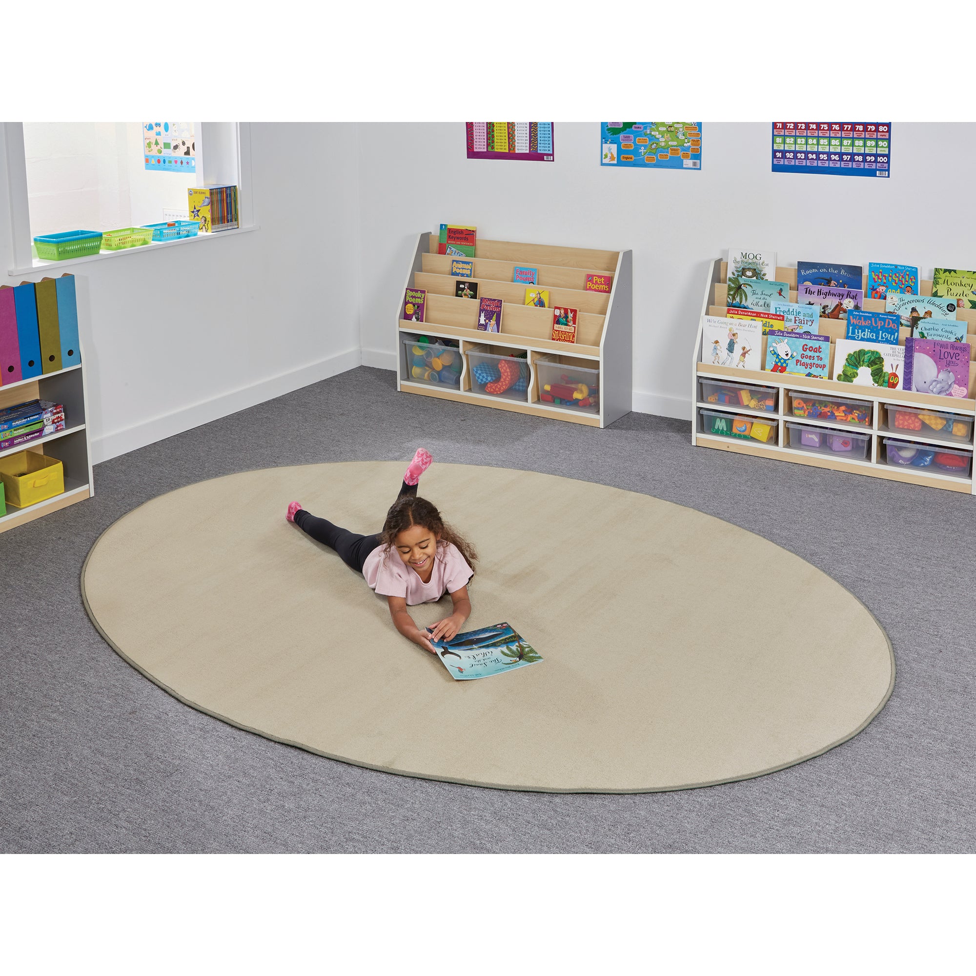 Springboard Rug Oval Rug (Biscuit)