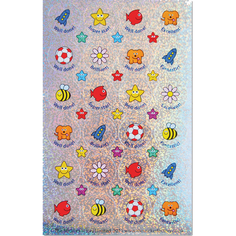 Sparkly Sticker Assortment - 24/10mm pk 468