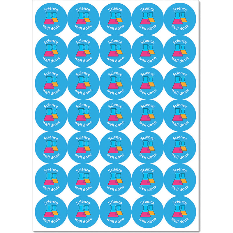 Science Stickers - 38mm pk 5