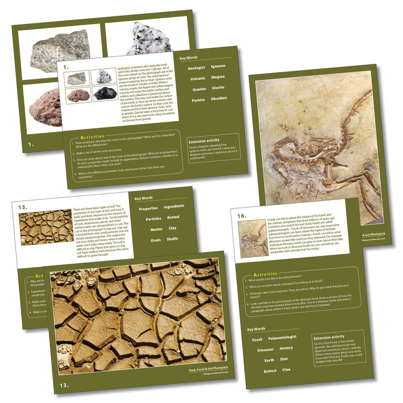 Rocks, Soils and Fossils Photopack