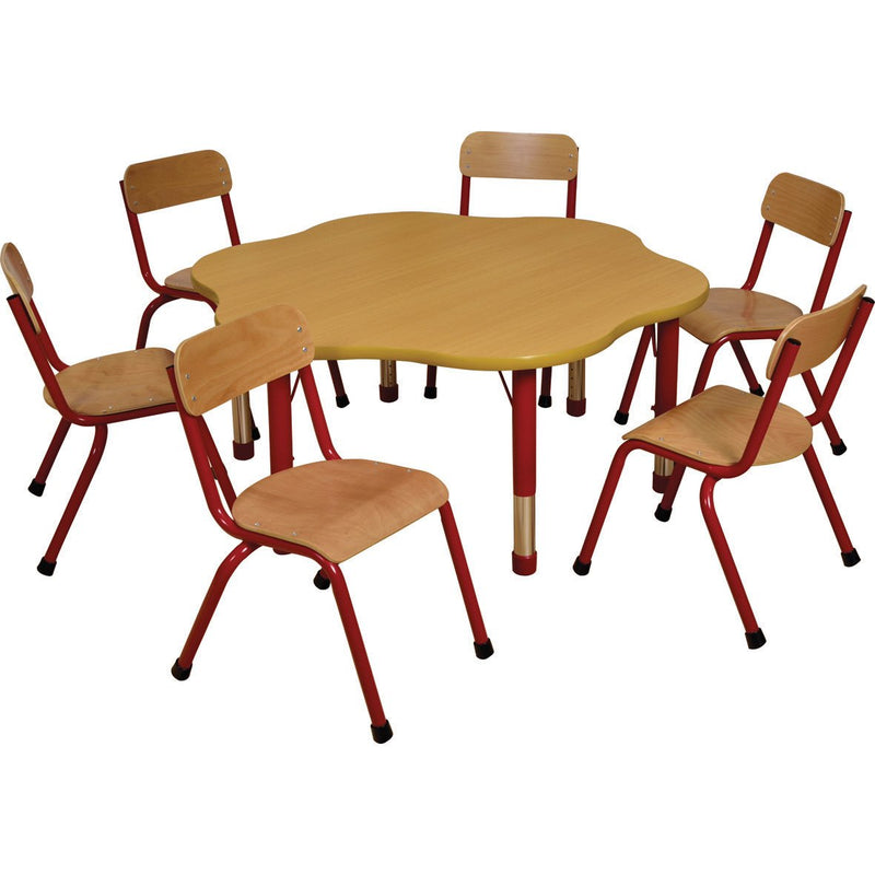 Milan-Flower-Table-(6-Seater)---Red-