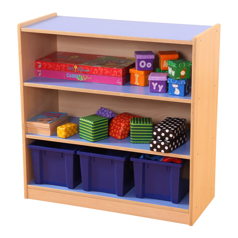 3-Shelf Bookcase (Blue/Maple) 