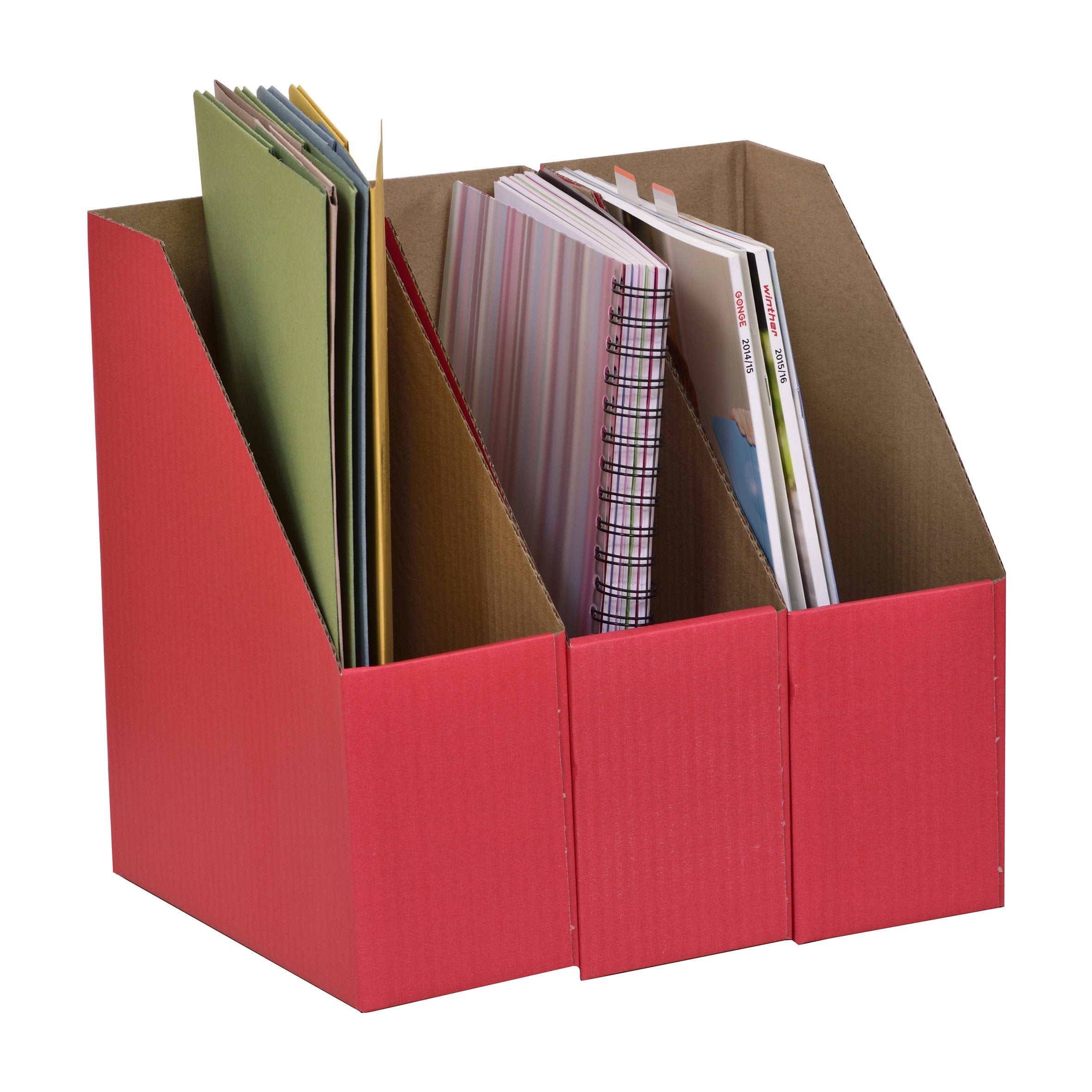 Library Card Boxes A4 Library Boxes (Red) pk 10