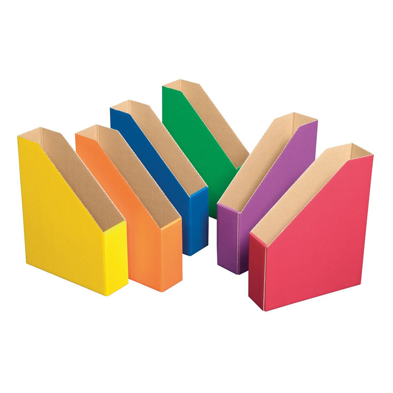 Colour Filing Boxes (Primary Colours) pk 6