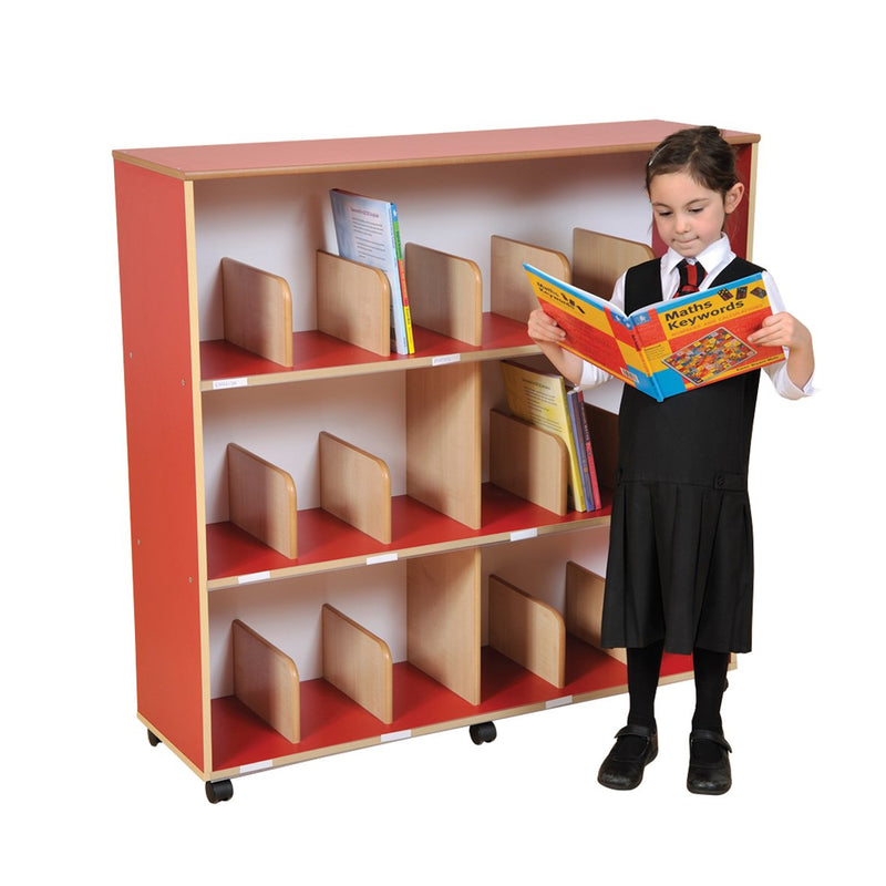 Children's Bookcase with Drywipe Back (Red) 