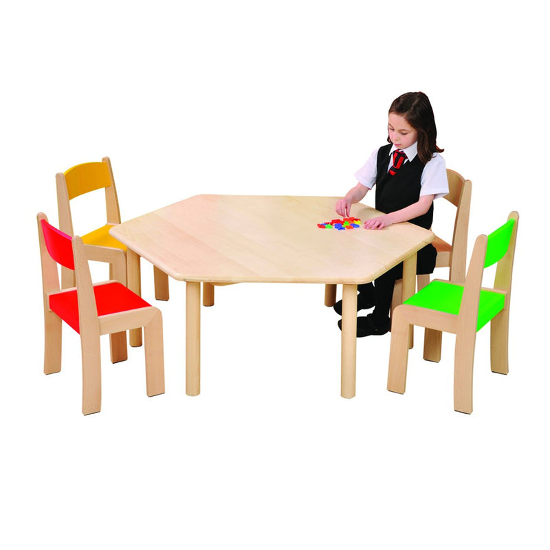 Beechwood Hexagon Table H580mm 