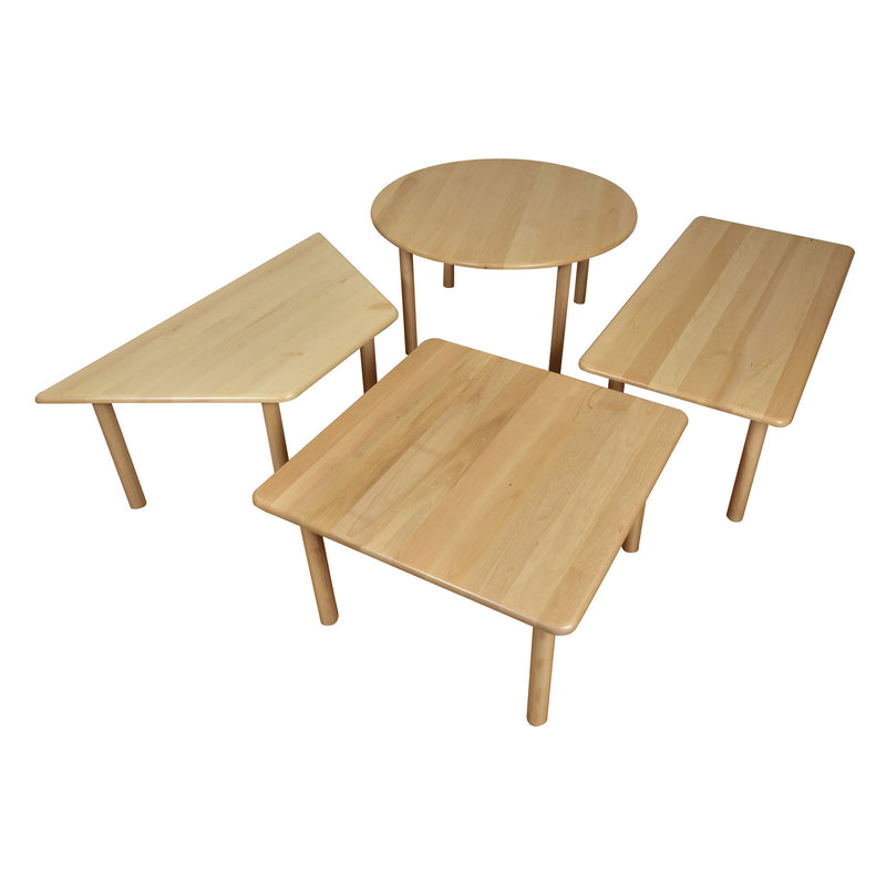 Beechwood Trapezoid Table H470mm 