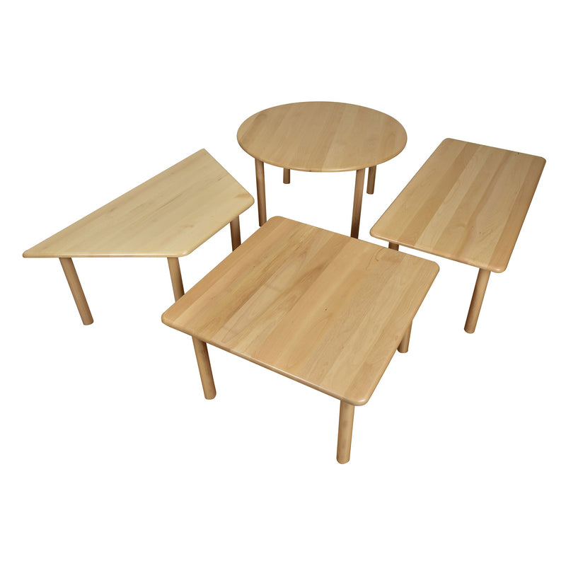Beechwood Trapezoid Table H580mm 