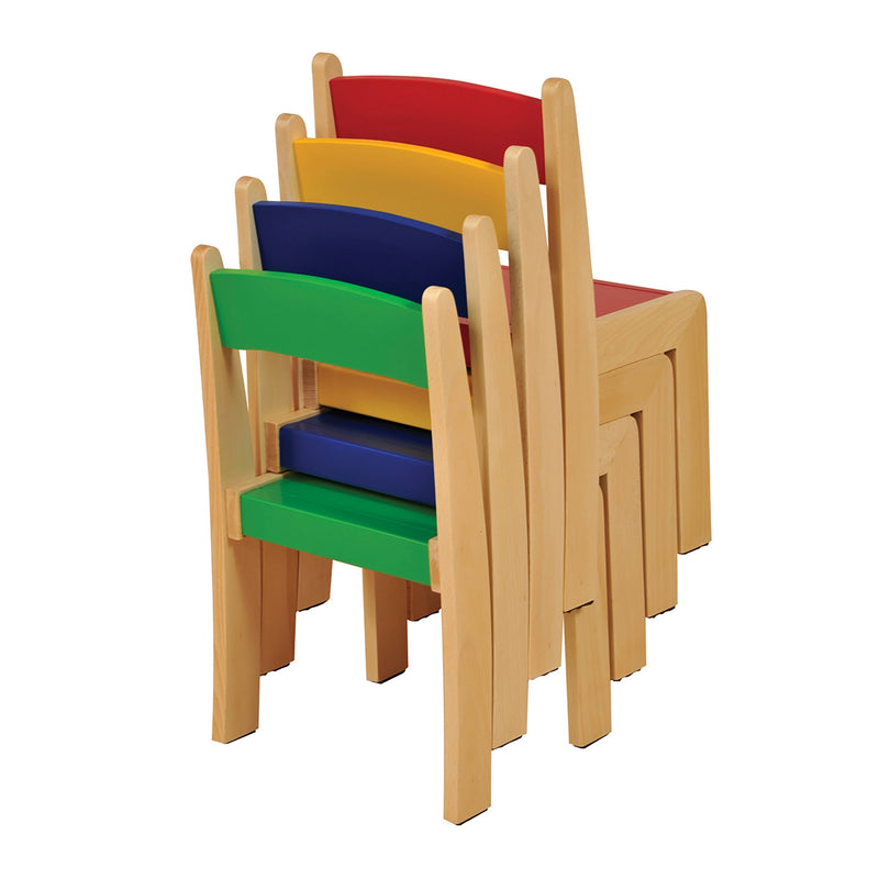 Beechwood Stackable Chair (Size 1) - Coloured pk 4