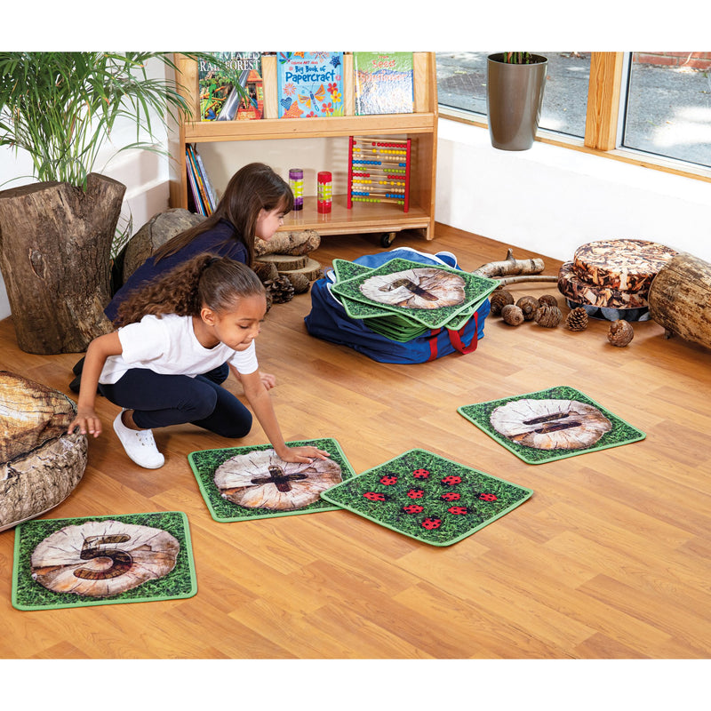 Woodland Counting Indoor/Outdoor Mini Placement Carpets with Holdall pk 35