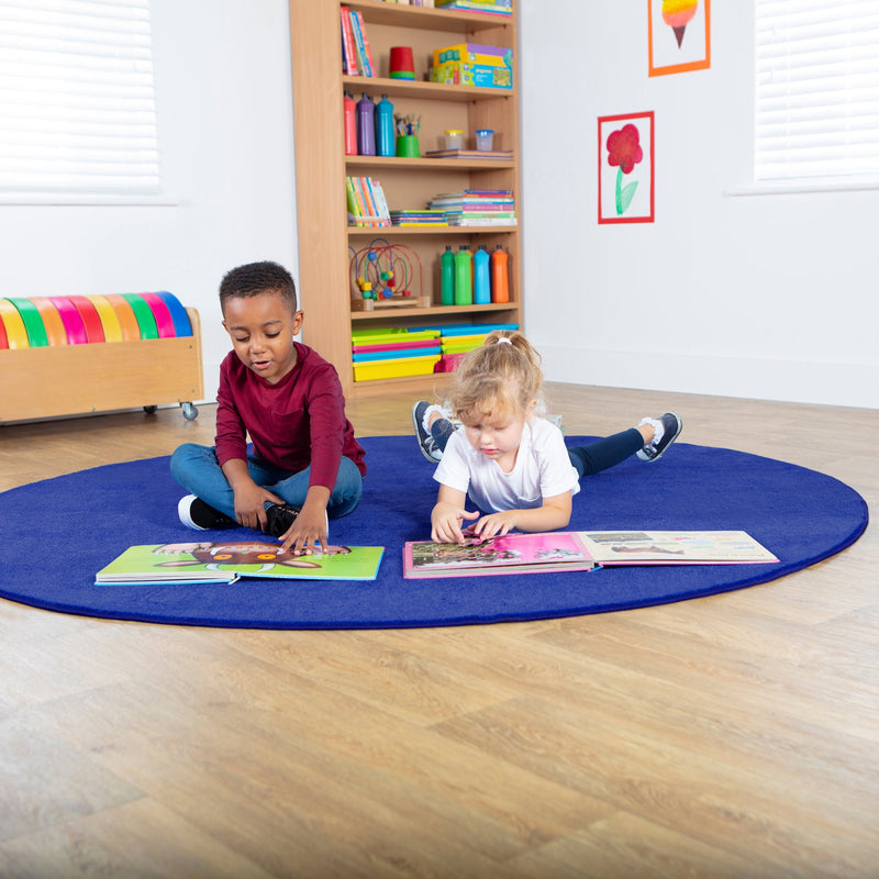 Luxury Super Soft Round Carpet (Navy) 