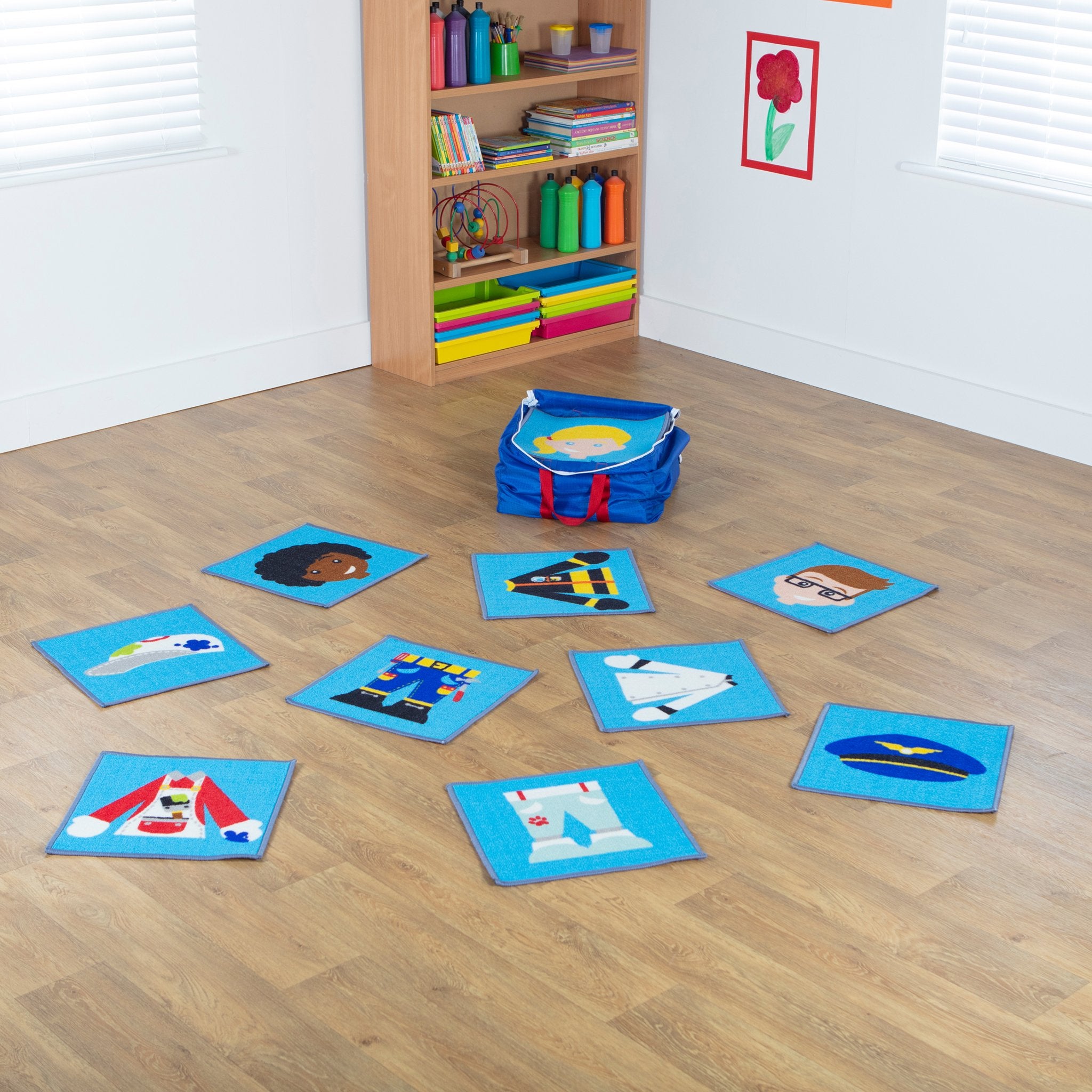 Professions Mini Placement Carpets with Holdall pk 40