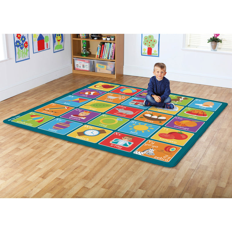 Square Alphabet Carpet 