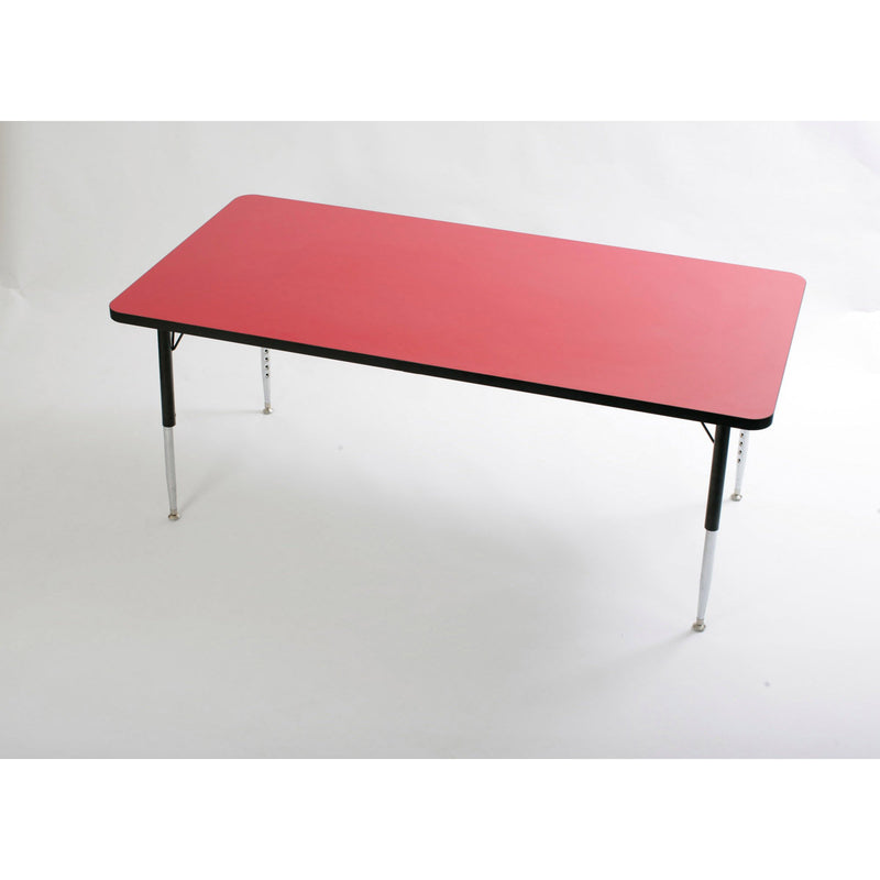 Tuf-Top™ Height Adjustable Rectangular Table (Red) 