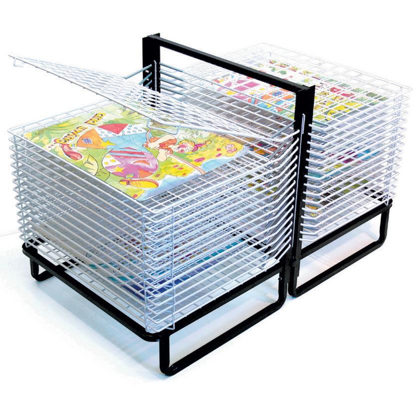 30-Shelf Spring-Loaded Freestanding Drying Rack
