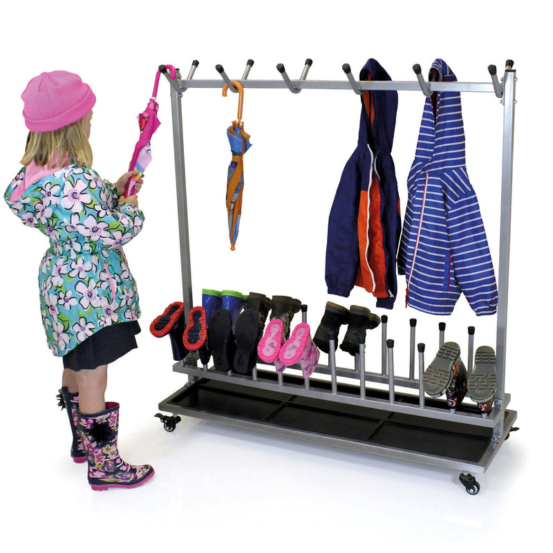 Mobile Welly Boot & Coat Storage 