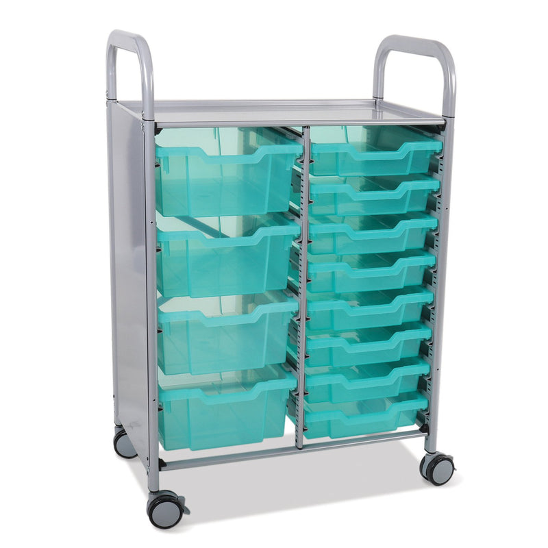Callero Shield Antibacterial Double Trolley (Shallow & Deep Trays)