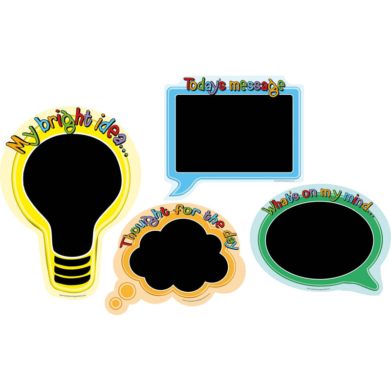 Speech Bubble Chalkboards (Set of 4)