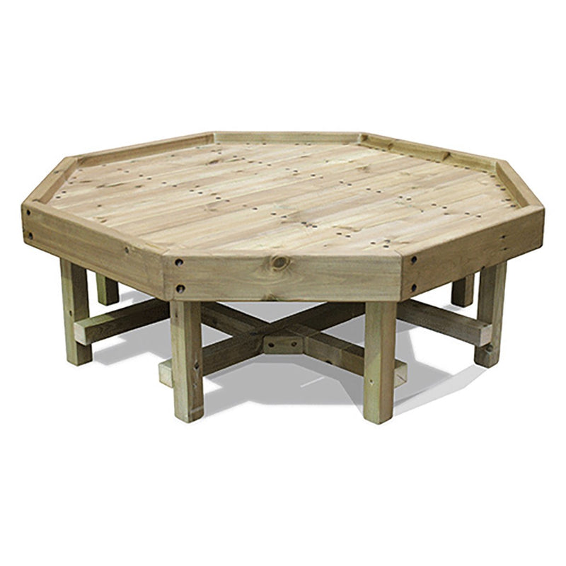 Short clearance tray table