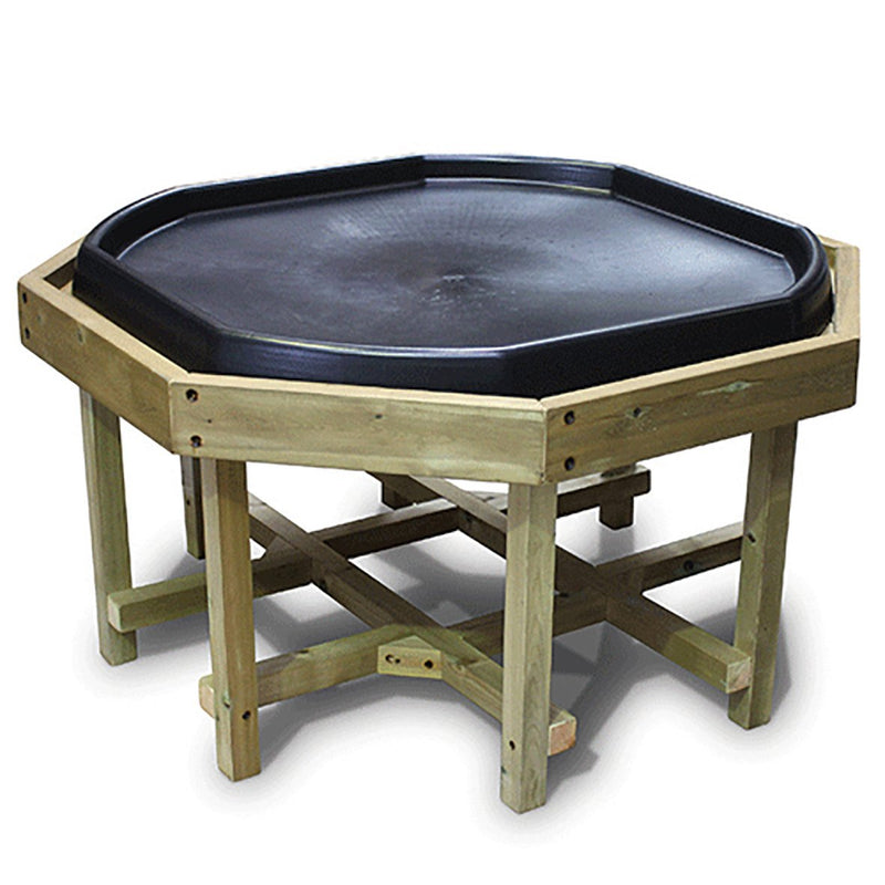 Outdoor Wooden Tuff Tray Stand (Tall) with Black Tuff Tray 