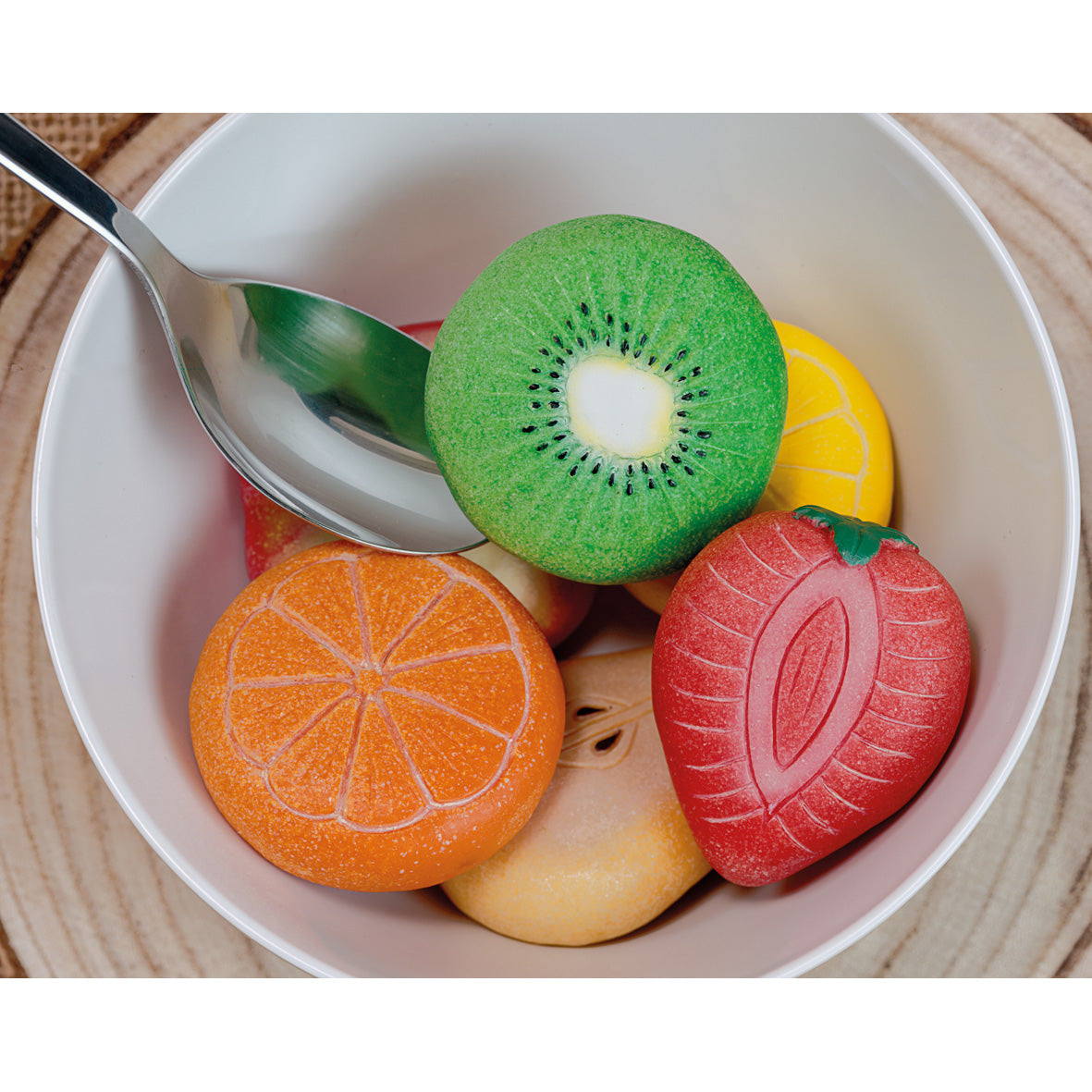 Sensory Fruit Play Stones pk 8