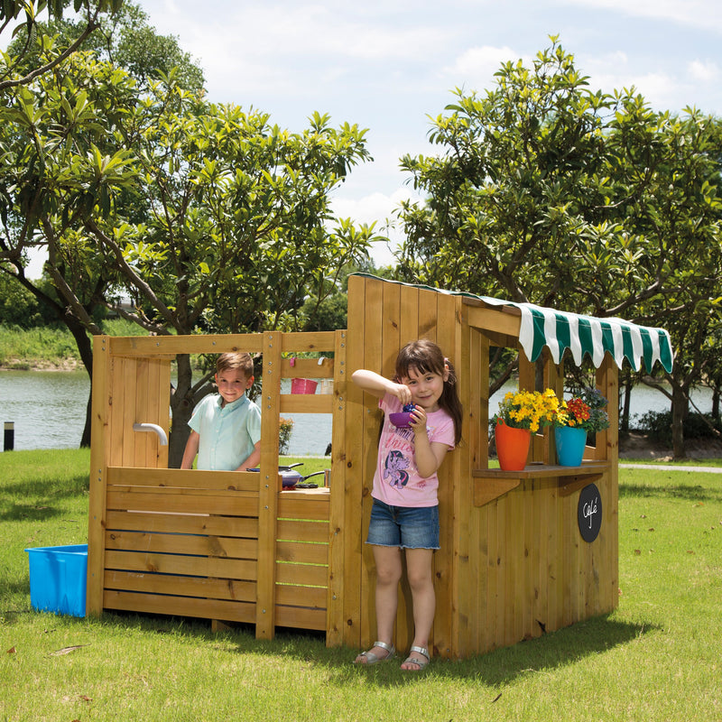 Outdoor Wooden Kitchen with Pump 