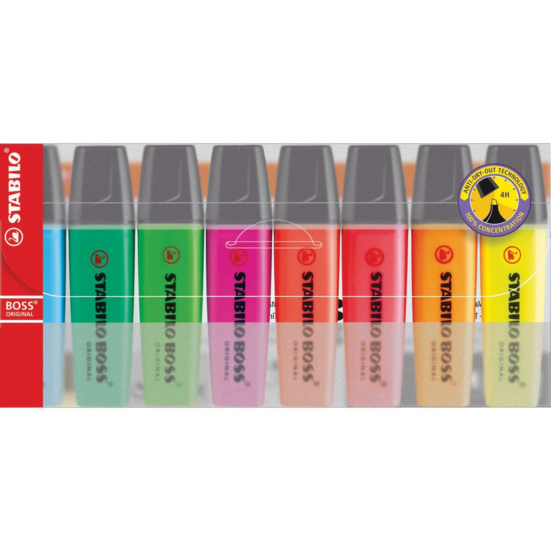 Stabilo-Boss-Highlighters-(Assorted)-pk-8