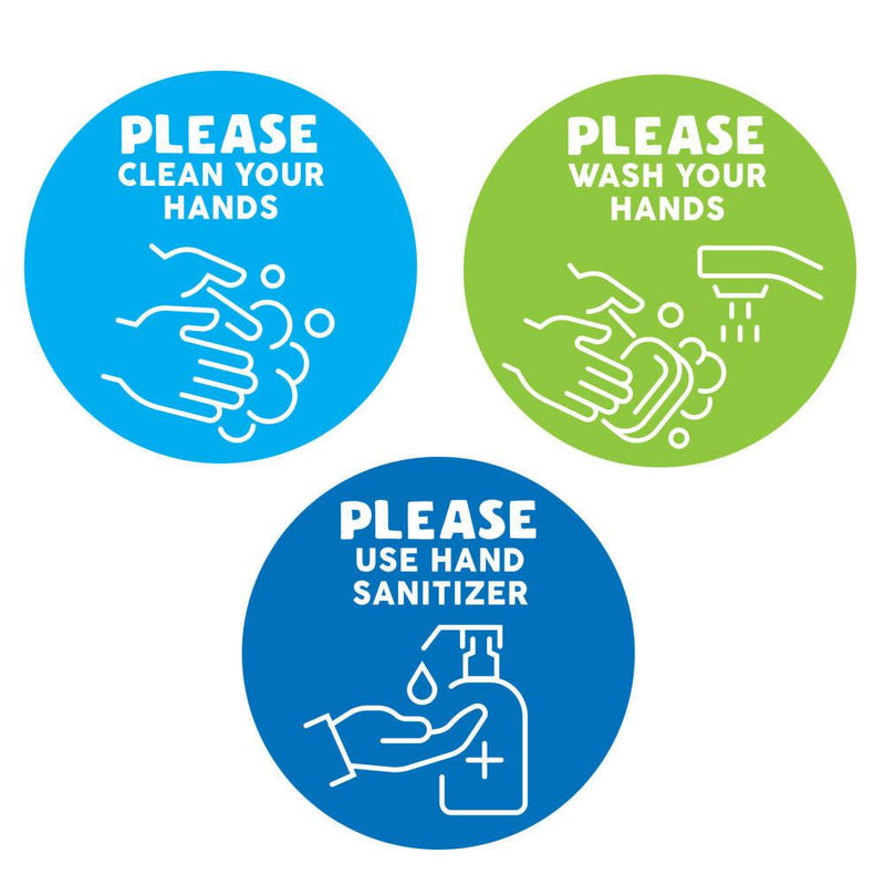 Handwashing Reminder Decals pk 60