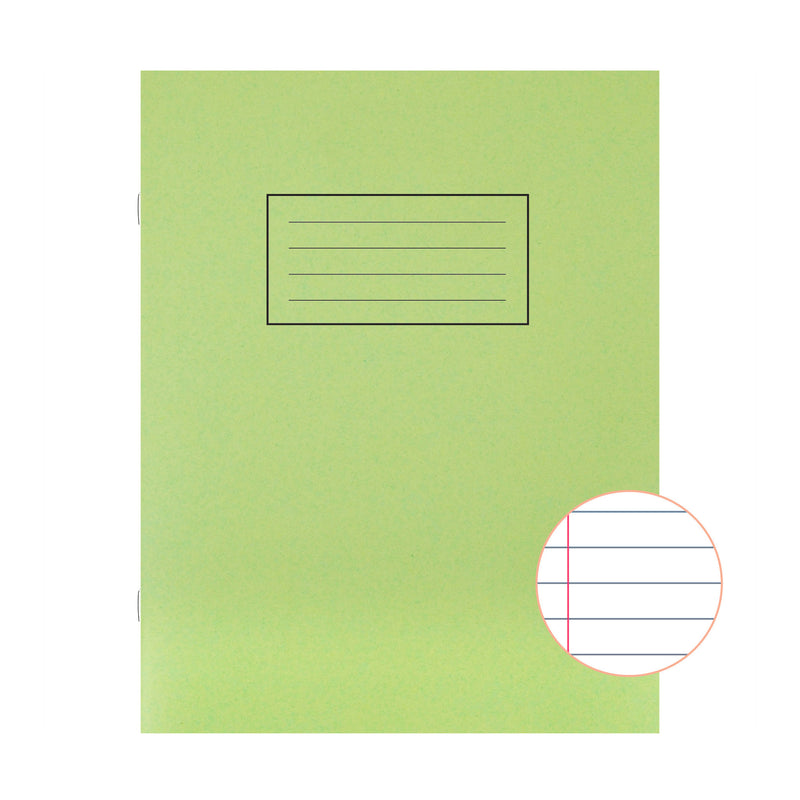 Exercise Books - Lined 9x7 Green pk 40