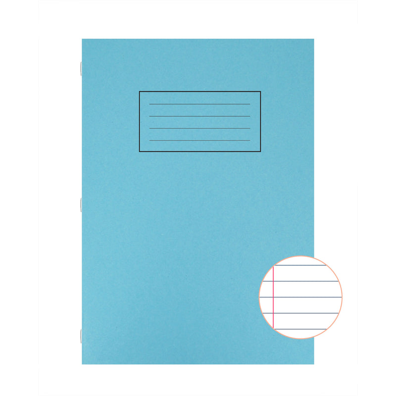 Exercise Books - Lined A4 Blue pk 40