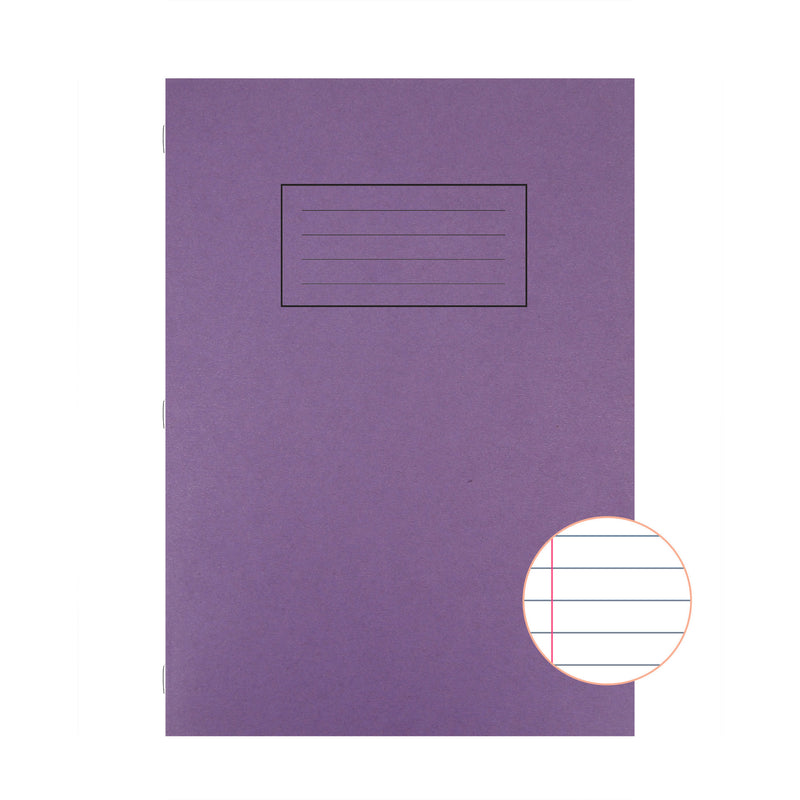 Exercise Books - Lined A4 Purple pk 40
