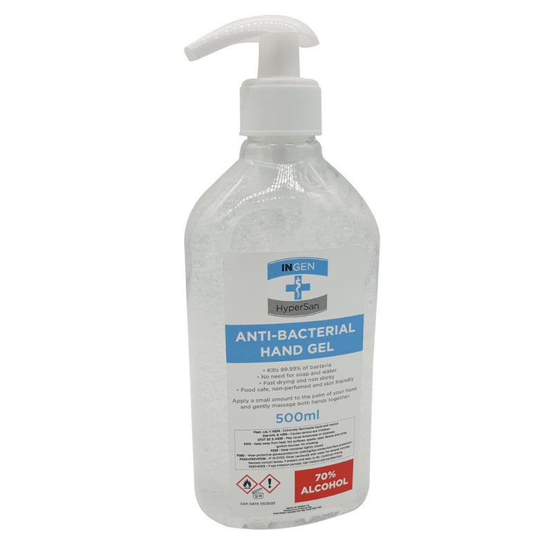 Gel Hand Sanitiser 500ml Pump Bottle pk 12