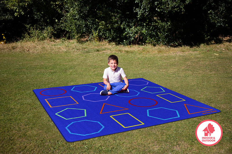 Essentials Rainbow Geometric Carpet